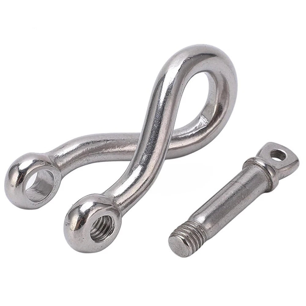316 Stainless Steel Marine Anchor Shackle with Twisted Clevis for Lifting Hooks