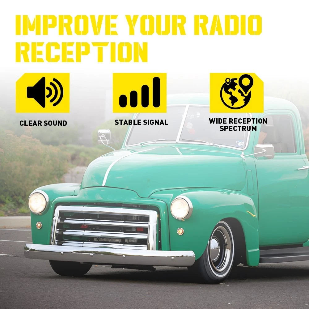 3 Section Retractable AM/FM Car Radio Antenna for Vintage Vehicles