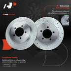 Set of 2 Rear Drilled Brake Rotors for Ford Explorer Mercury Mountaineer (2002–2010)