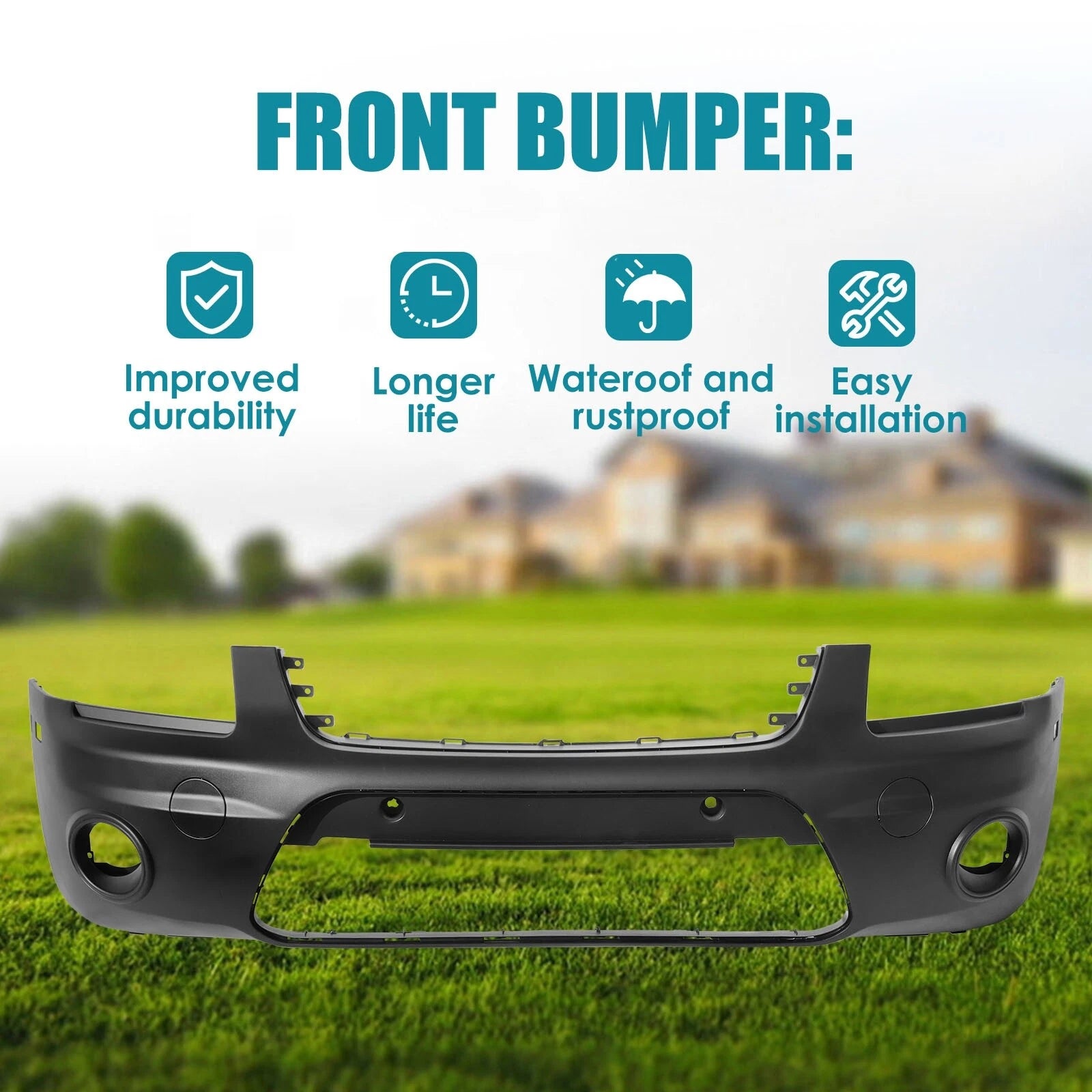 Front Bumper for Ford Transit Connect (2010–2013) with Fog Light Holes