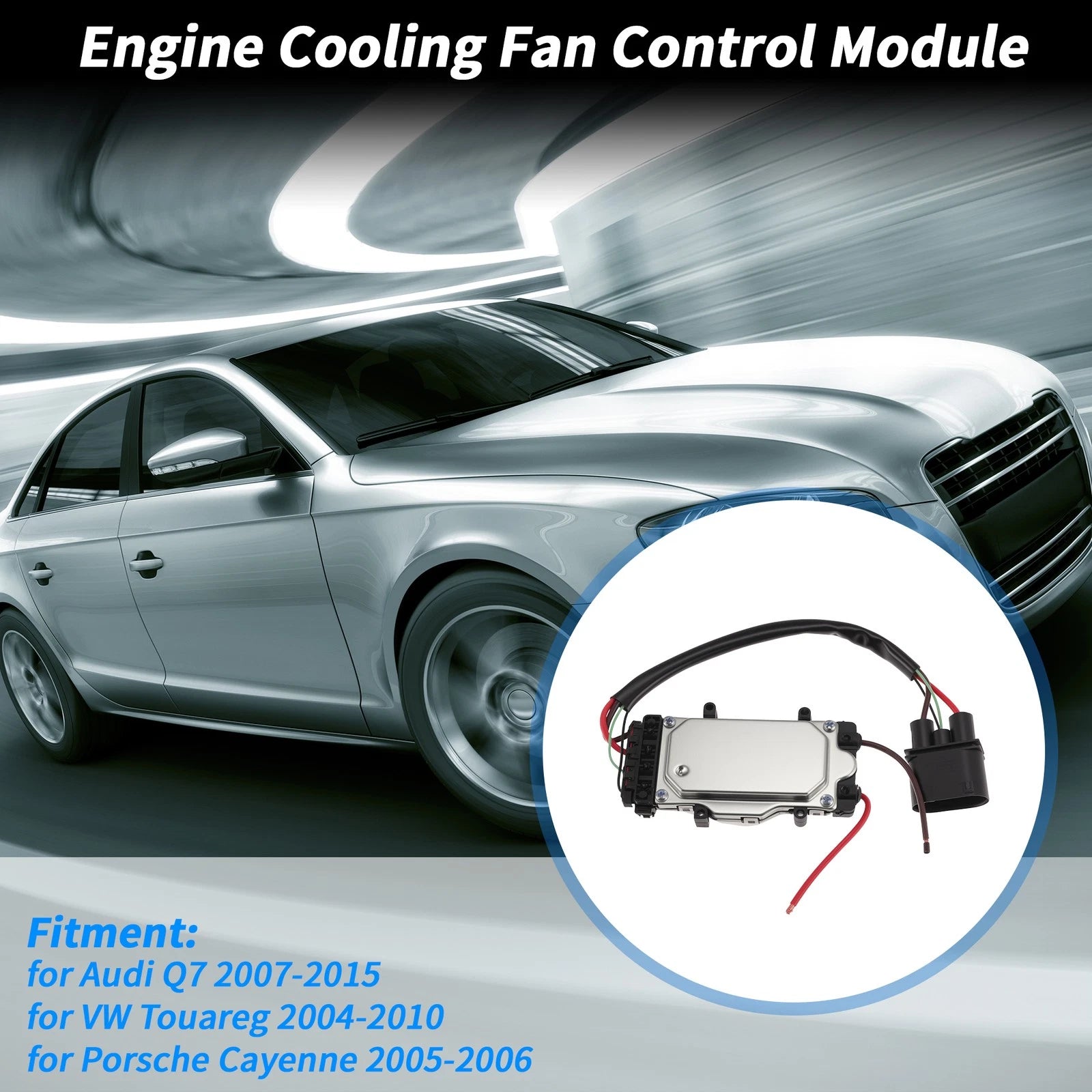 Engine Cooling Fan Control Module 7L0959455C/7L0959455F for Audi Q7 (2007–2015)
