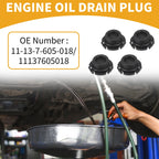 Set of 4 Oil Drain Plug Pan Thread Repair No.11137605018 for BMW 228i (2014–2018)