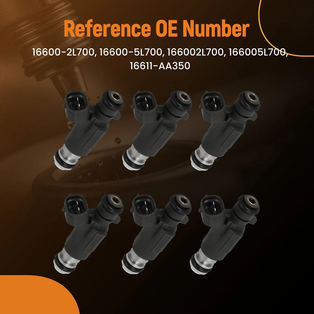 Set of 6 Fuel Injectors for Nissan Altima Maxima Murano 3.5L V6 (2008–2014)