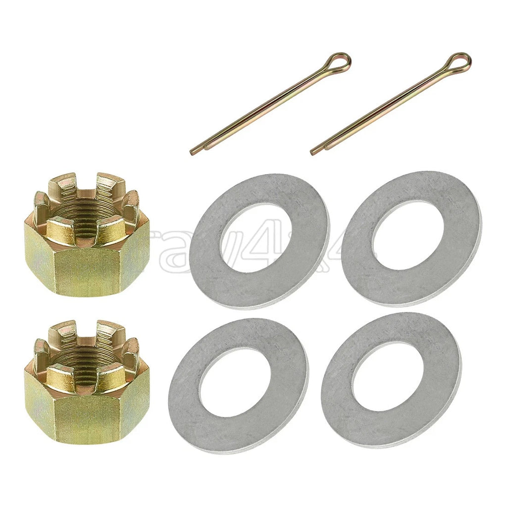 2X Rear Axle Castle Nut w/ Pin for Polaris Scrambler 250 400 500 (1999–2006) 7543005 7661404