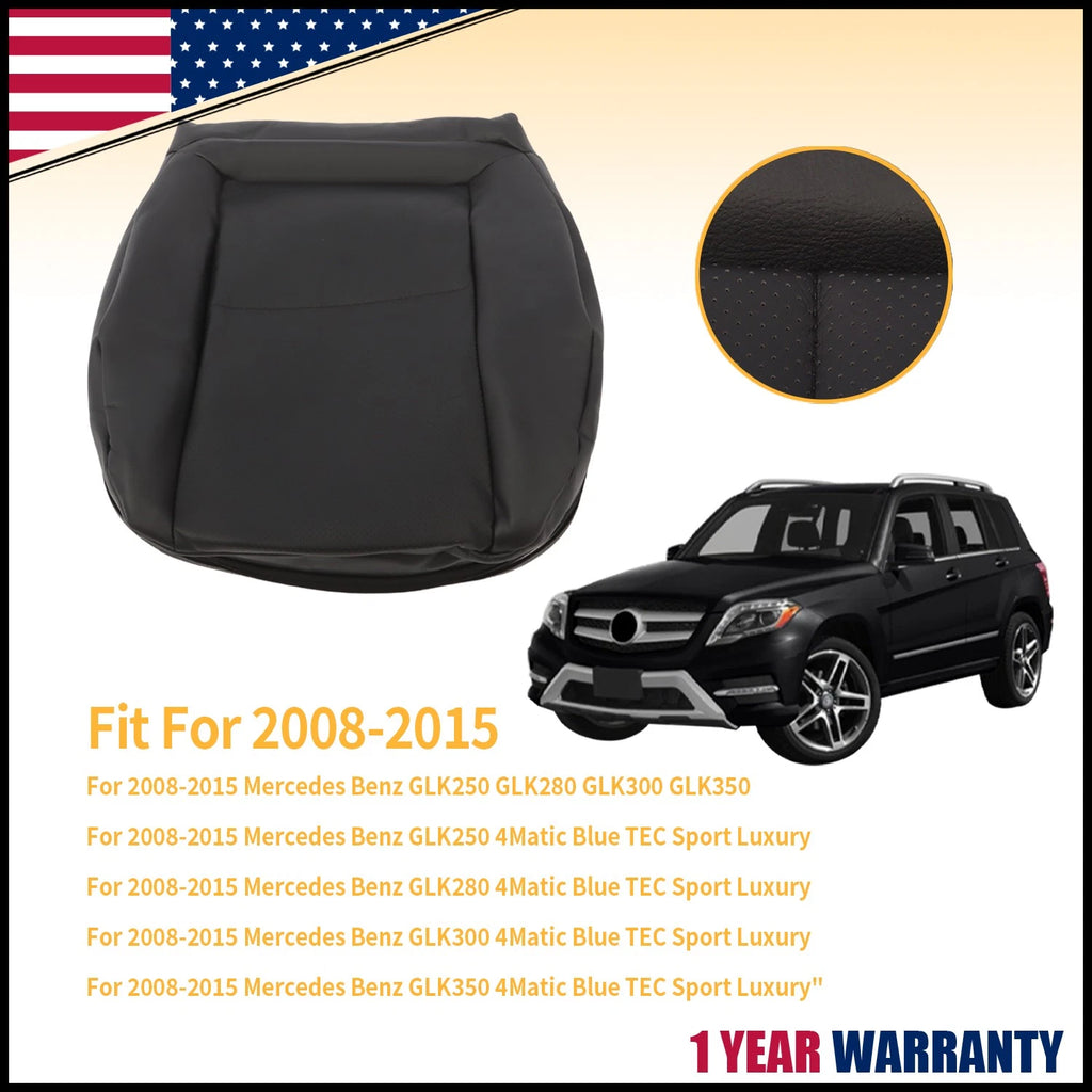 Leather Seat Cover for Mercedes Benz GLK 250 350 (2008–2015) - Black