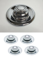 Chrome Wheel Hubcaps Set with Short Center Cap for Chevrolet Rally (2005–2010)