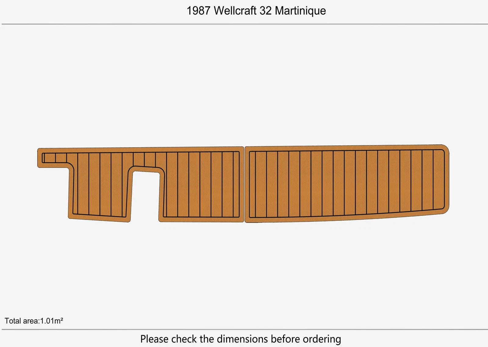 Seadek Swim Platform Pad for Wellcraft 32 Martinique (1987) - EVA Foam