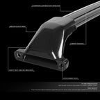 Set of 2 Roof Rack Cross Bars for GMC Acadia (2017–2020)