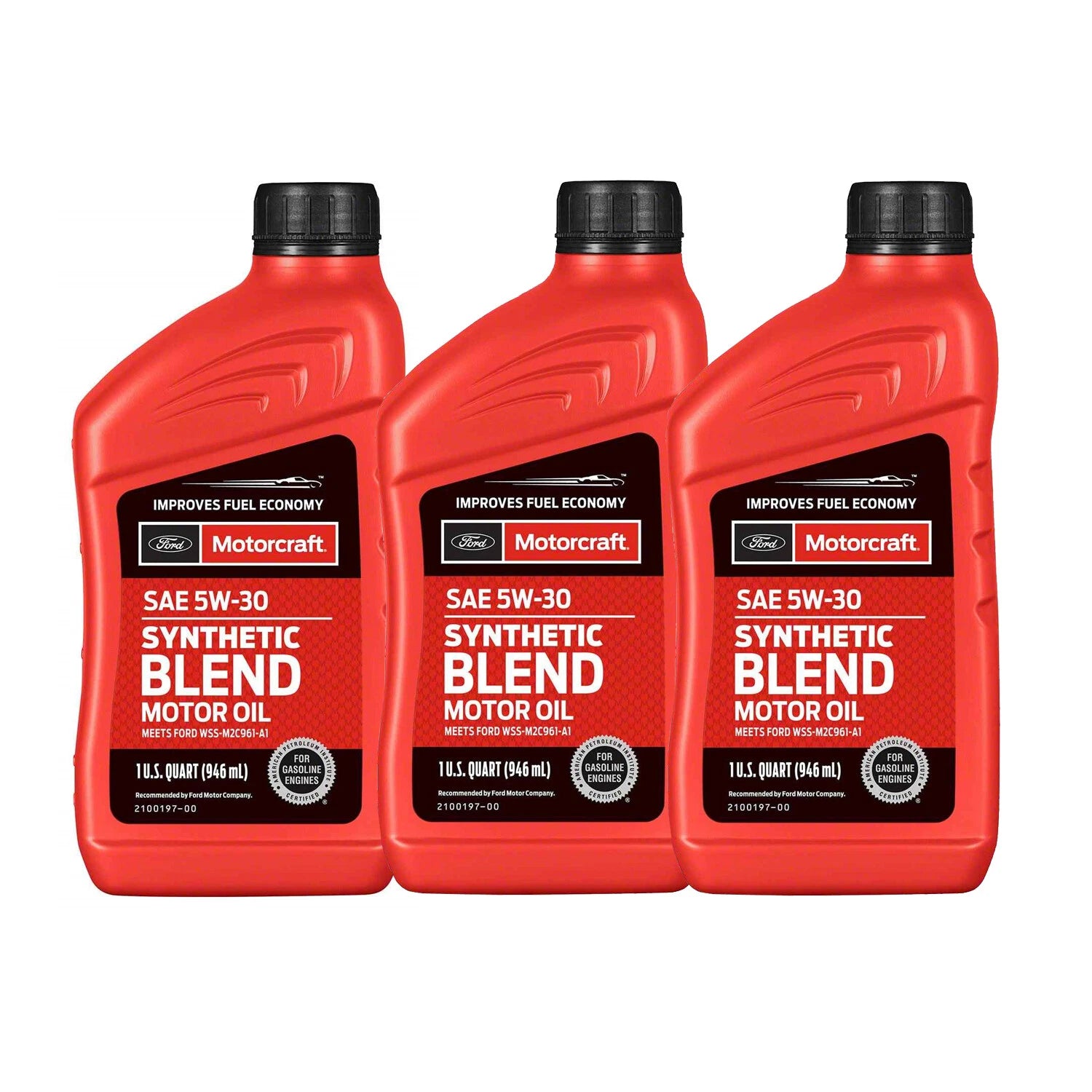 3 Quarts Motorcraft SAE 5W-30 Synthetic Blend Oil for