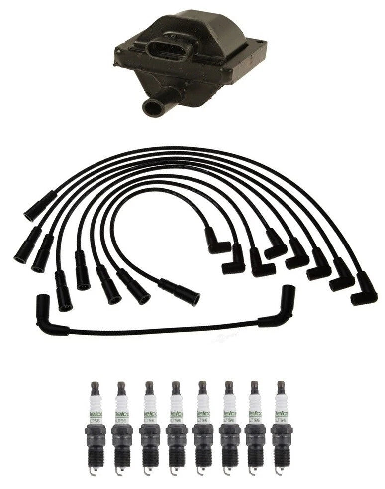 Ignition Wires 1 Coil 8 Spark Plugs Kit ACDelco for GMC Chevrolet Cadillac