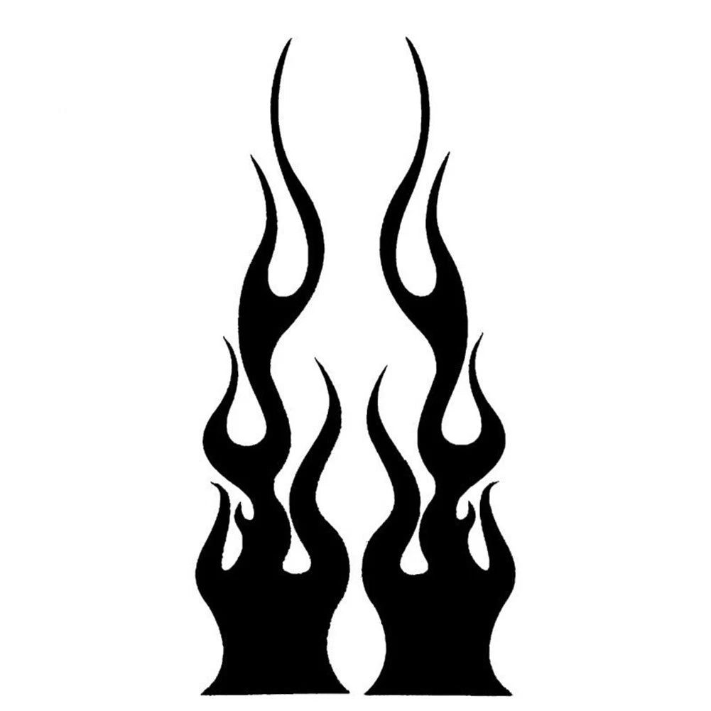 Flame Vinyl Decal Sticker for Car Motorcycle Gas Tank Fender (15cm)