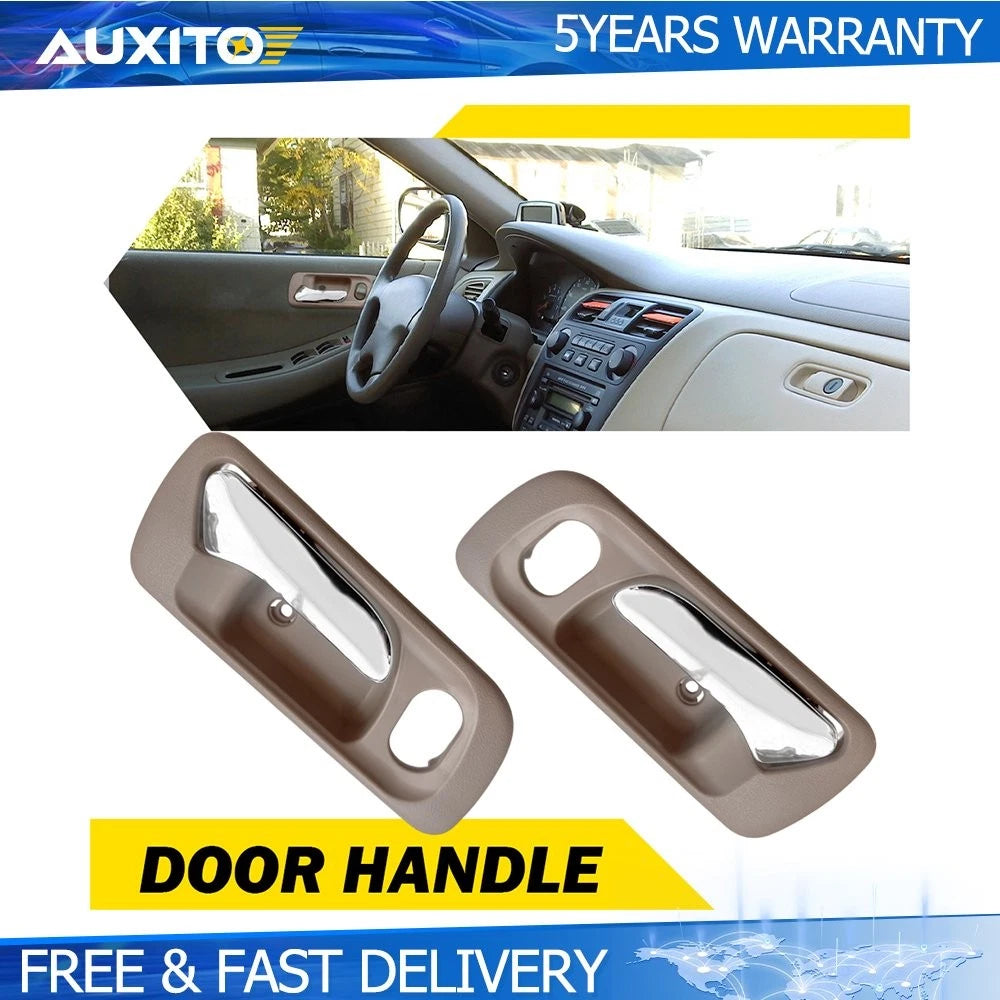 Set of 2 Interior Door Handles for Honda Accord (1998–2002) Beige Bezel