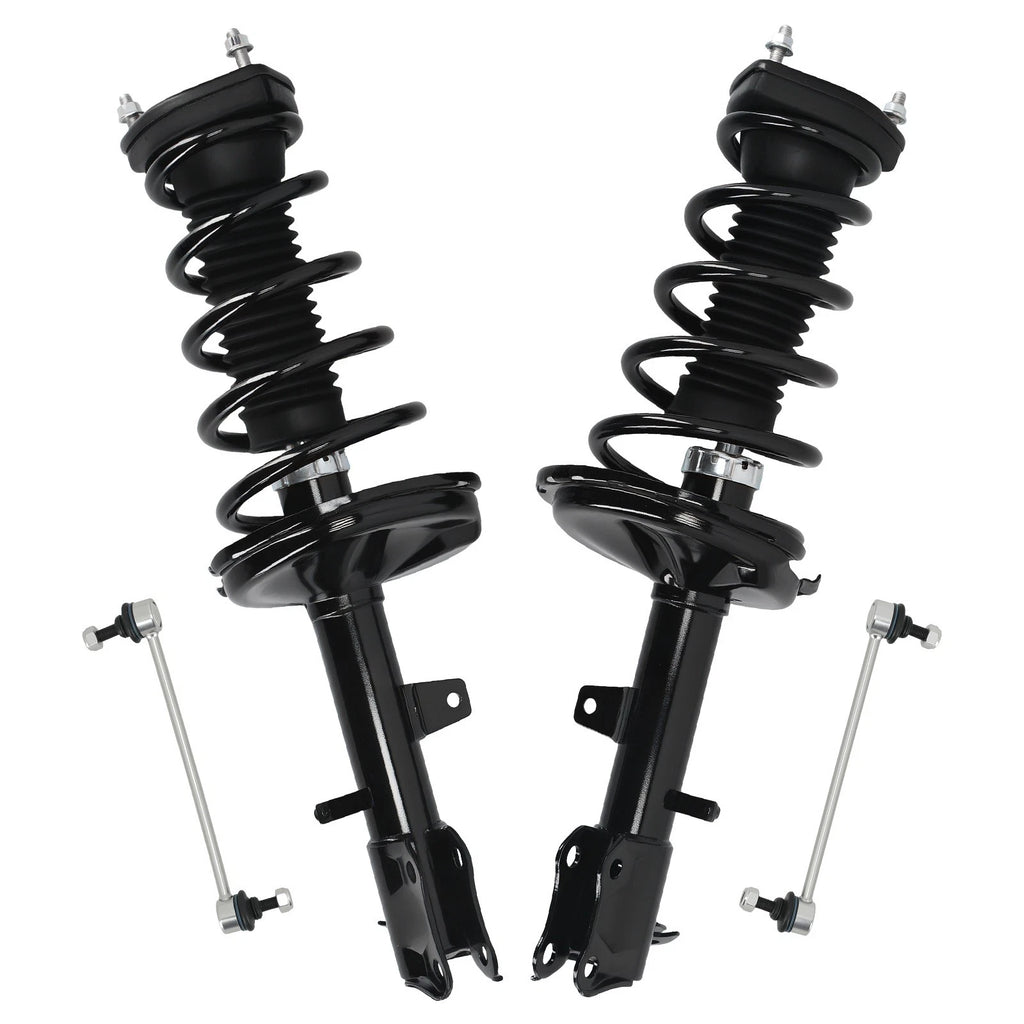 Set of 4 Rear Struts w/Spring Sway Bar Links for Toyota Highlander AWD (2004–2007)