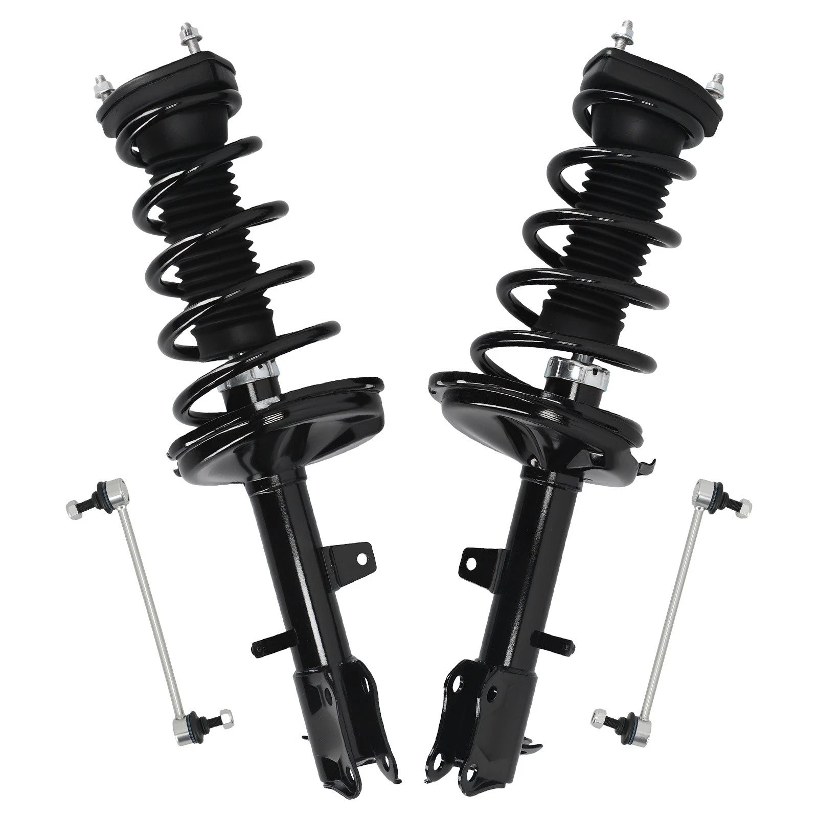 Set of 4 Rear Struts w/Spring Sway Bar Links for Toyota Highlander AWD (2004–2007)