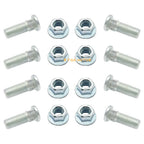 8 Pack Wheel Studs & Nuts for Polaris Scrambler 500 Ranger 500 Sportsman 500 6x6