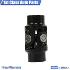 Steering U Joint Coupler for Make Model  - 3/4" Smooth Black