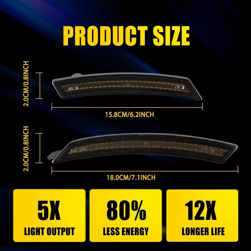 LED Side Fender Marker Lights for MINI Cooper R58 R55 R56 (2011–2015)