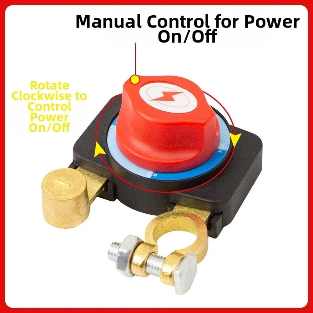 Copper Battery Disconnect Switch for 12V 24V Vehicles (Car, RV, Boat)