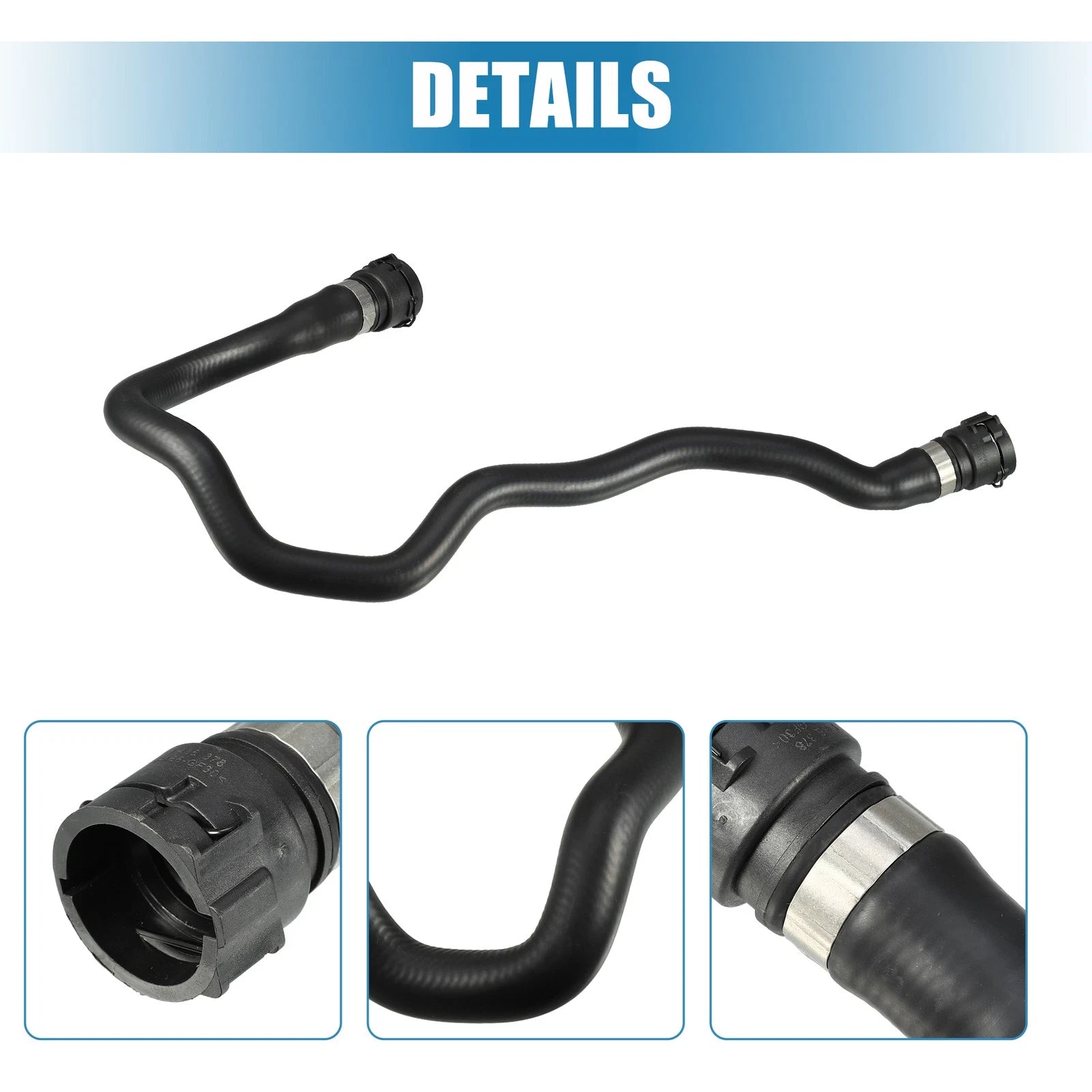 Upper Radiator Coolant Hose for BMW 525i 528i 530i (2001–2003) No. 11531438634