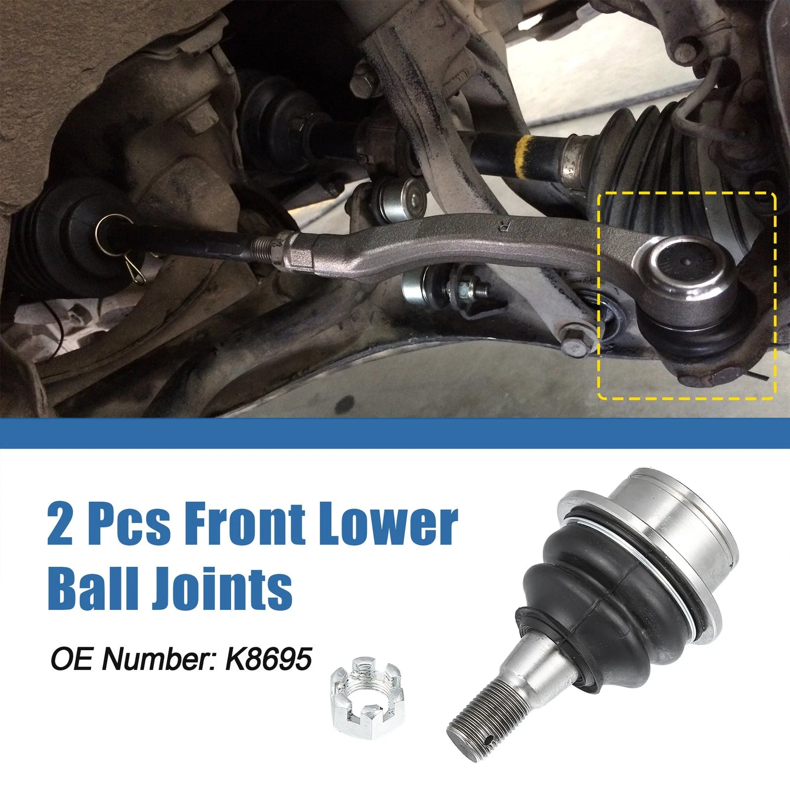 2pcs Front Lower Ball Joint No.K8695 for Ford Expedition F150 (1997–2003)