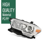 LED DRL Chrome Halogen Headlights for Toyota Tacoma (2016–2022)