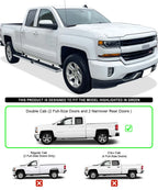 6in Wheel to Wheel Boards for Silverado Sierra Double Cab (2007-2018)