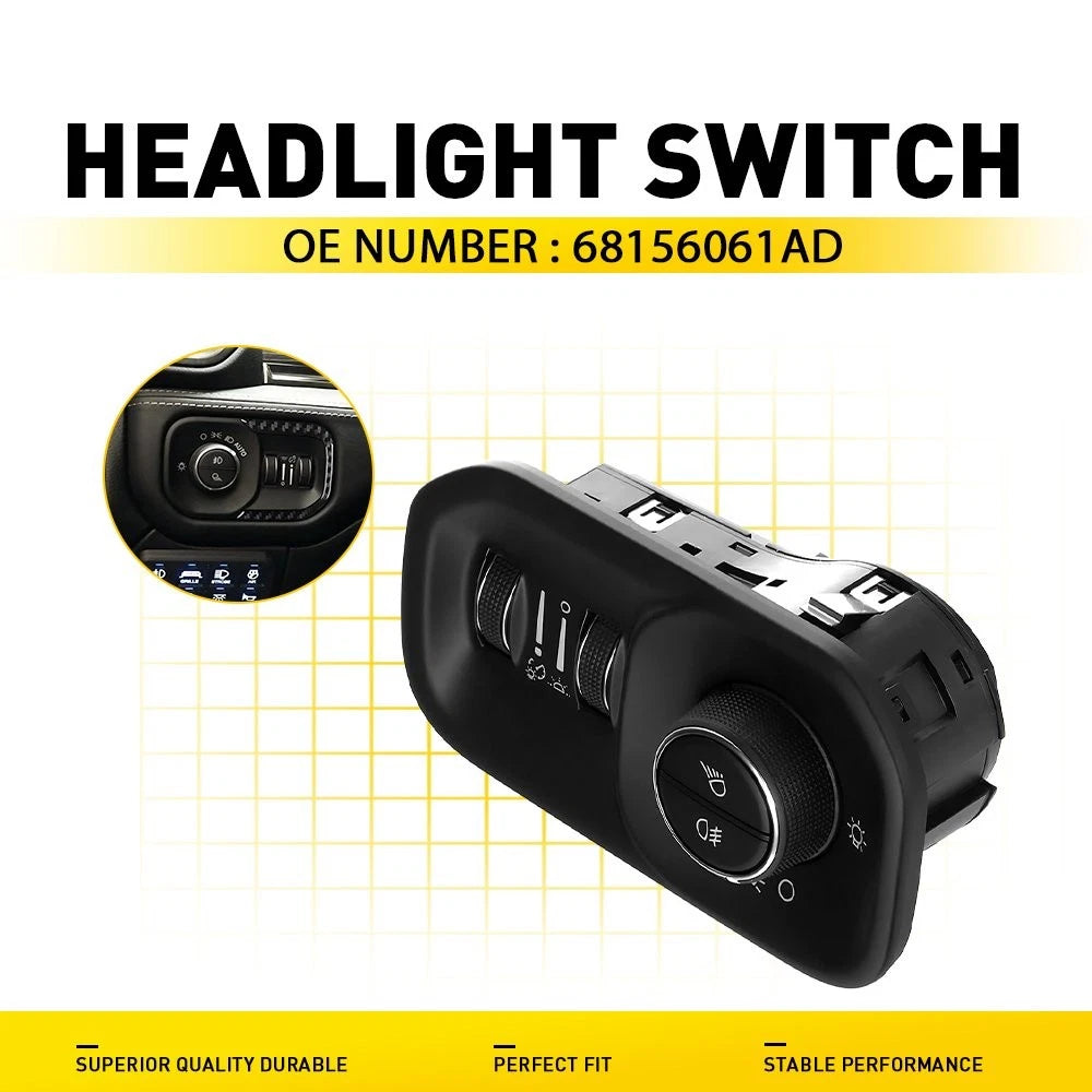 7 Pins Headlight Switch for RAM 1500 2500 3500 (2019–2024) 68156061AD