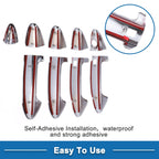 Door Handle Cover Trim for Ford Fiesta (2009–2012) Silver Tone