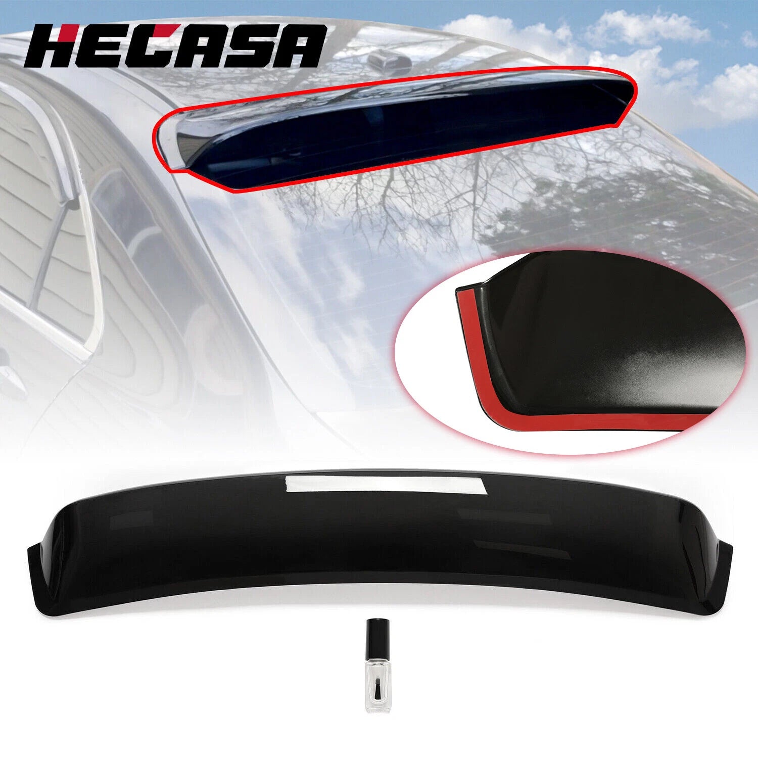 Rear Window Roof Spoiler for Acura TSX (2004–2008) & Honda Civic Coupe (1996–2000)