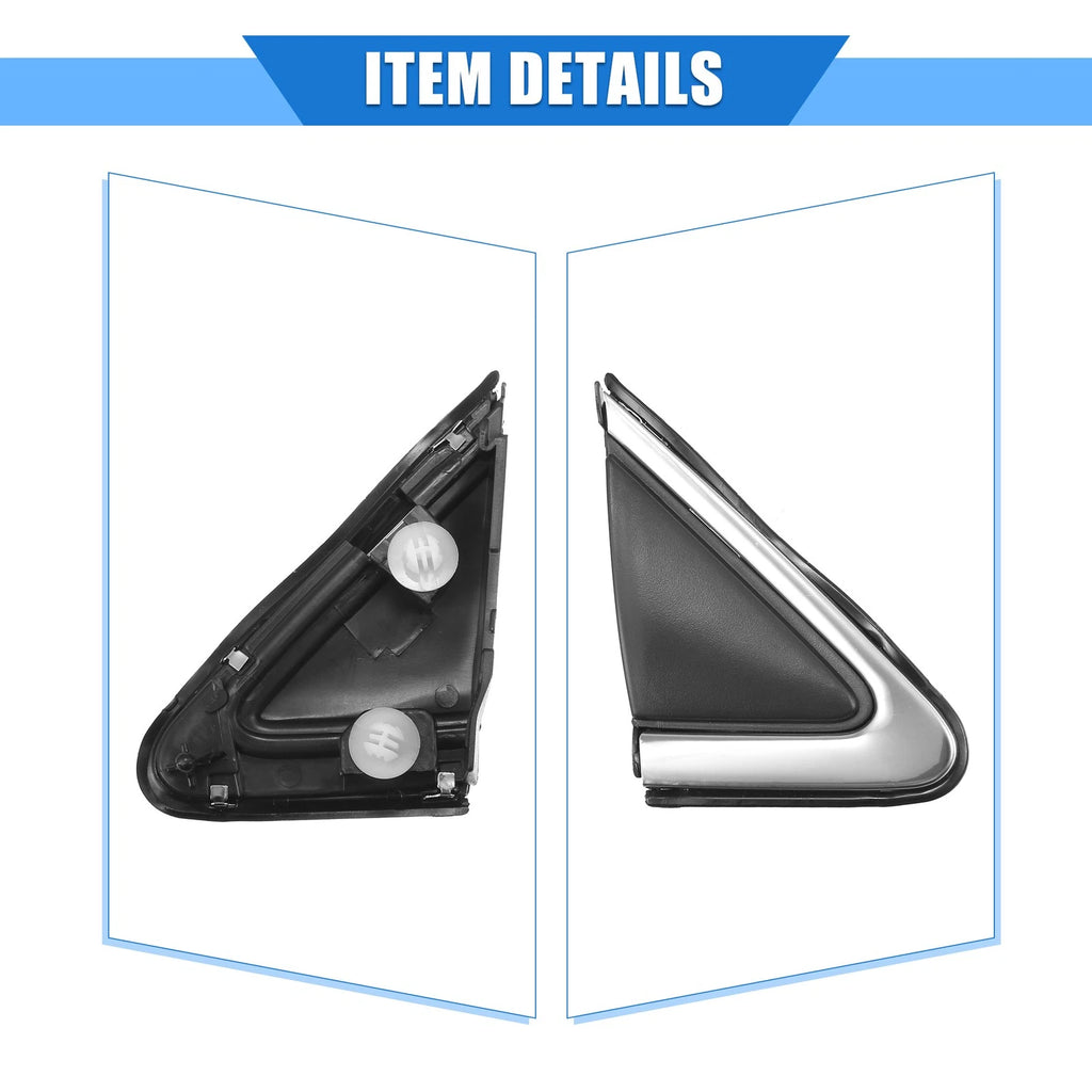 Front Right Side Door Mirror Flag Cover for Nissan Sentra (2016–2019) Black