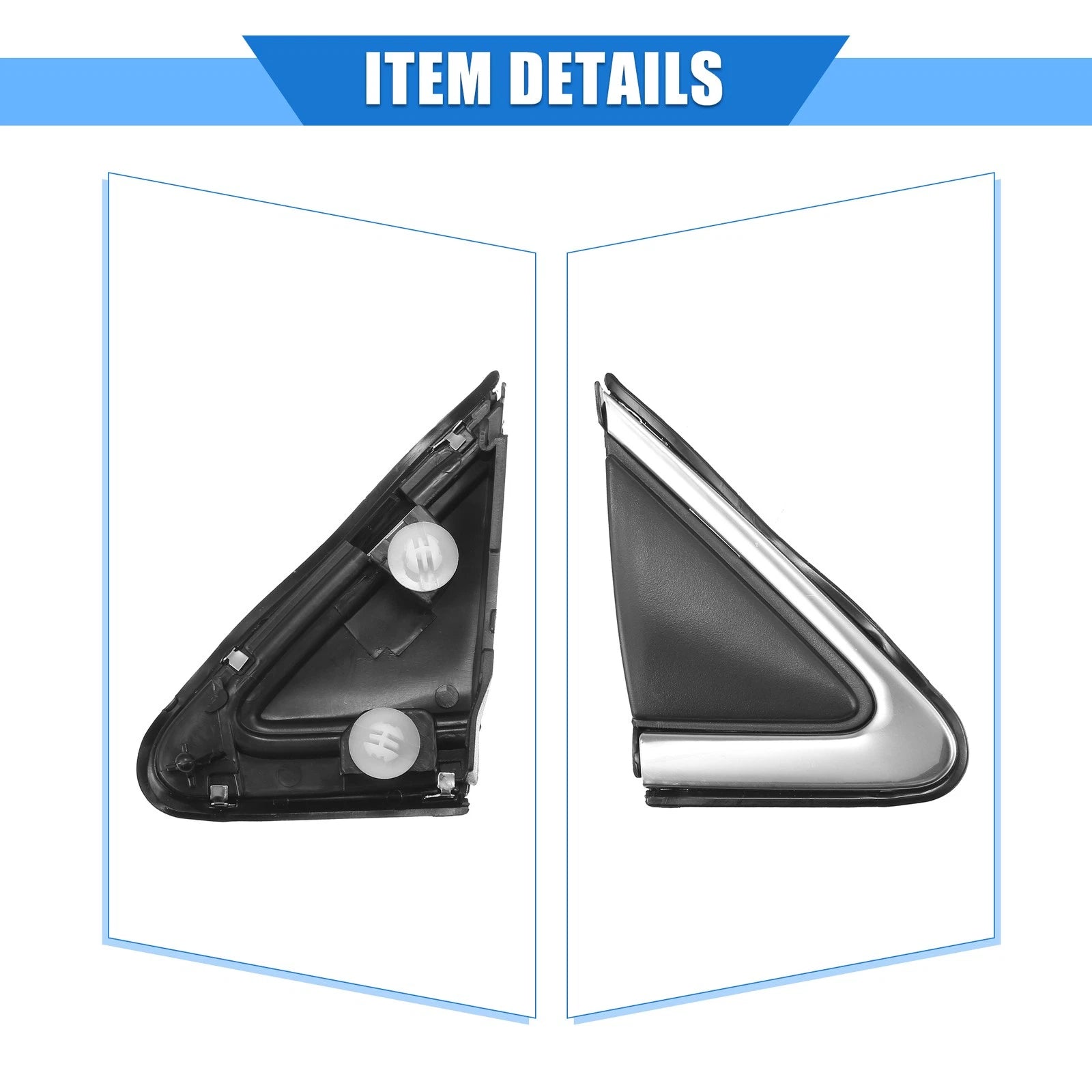Front Right Side Door Mirror Flag Cover for Nissan Sentra (2016–2019) Black