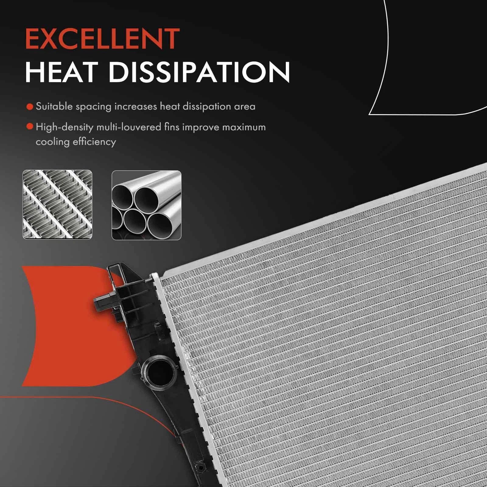 Aluminum Radiator for Jeep Renegade (2015–2018) Fiat 500X (2016–2018)