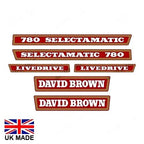 Decal Set for David Brown 780 Selectamatic Tractors