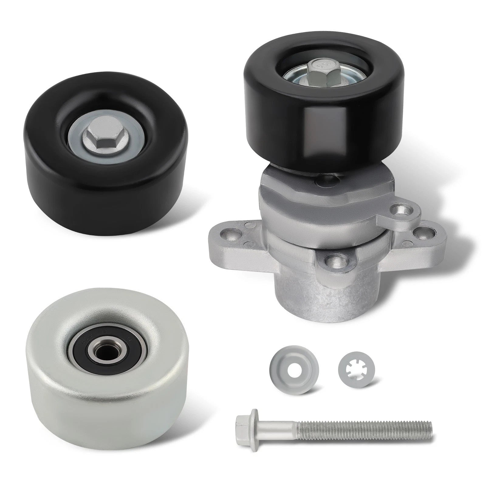 3PCS Belt Tensioner Pulley and Belt for Nissan Altima Maxima Murano (2006–2014)