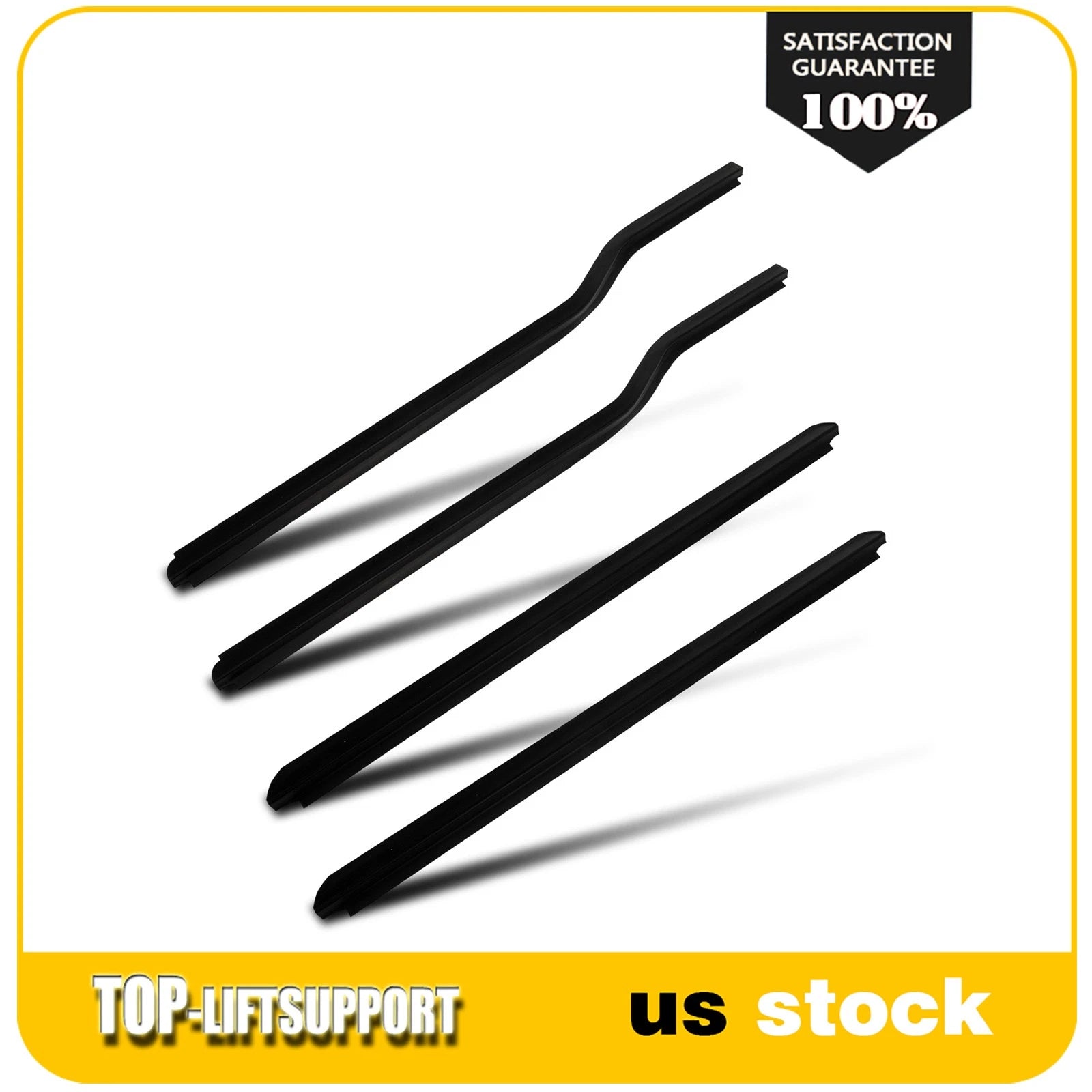 Set of 4 Weatherstrip Window Sweep Seals for Ford F250 F350 F450 Super Duty