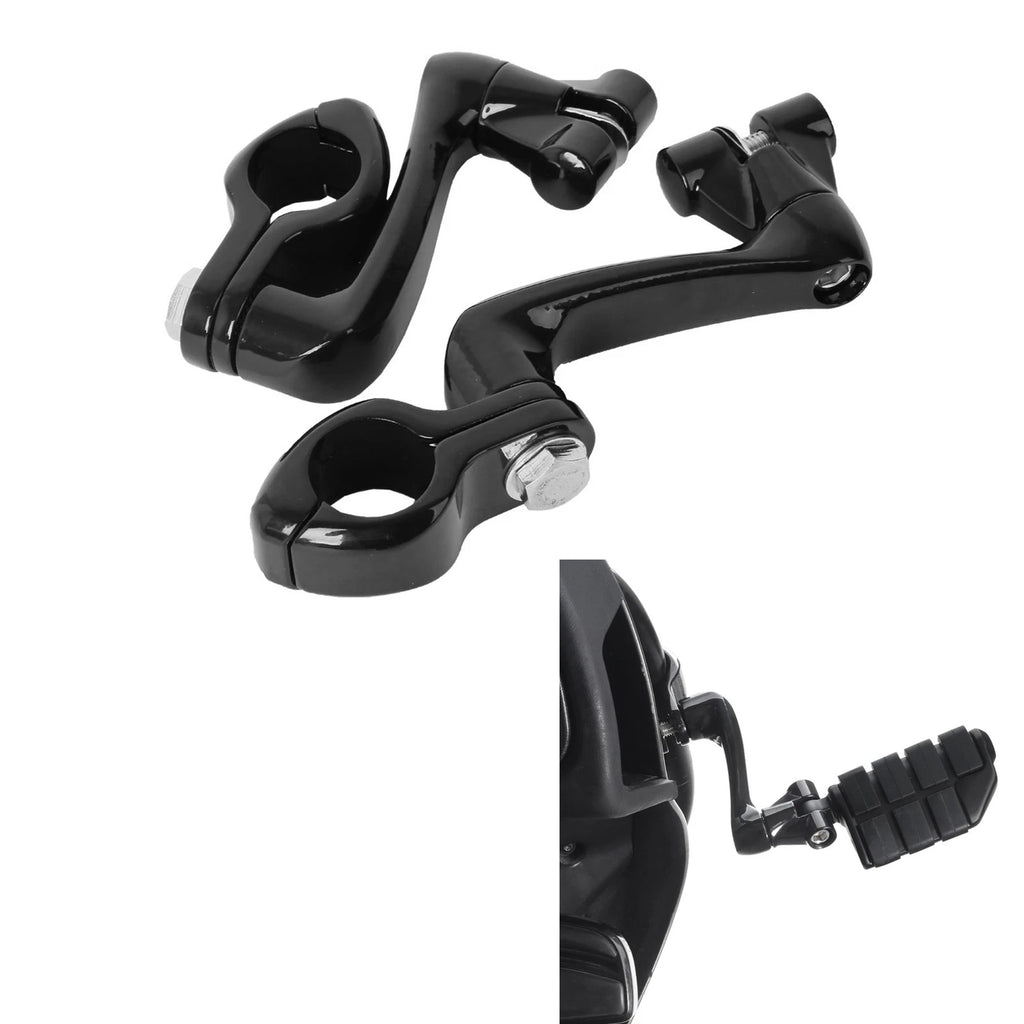 360 Adjustable Highway Foot Peg Mounting for Harley (Fits 1.25" 32mm Engine Guard)