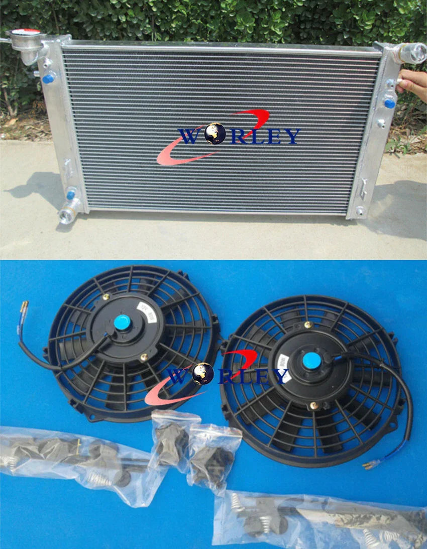 3 Row Aluminum Radiator + Fans for Holden Commodore VT VU VX HSV V6 3.8L