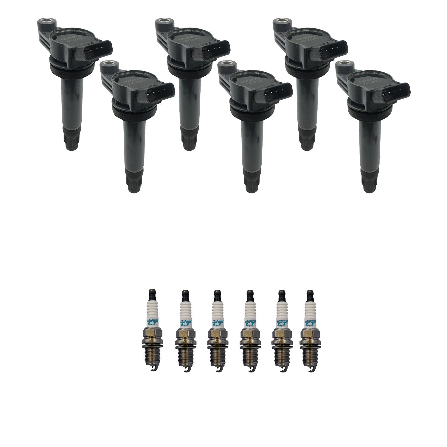Set of 6 Ignition Coils & Spark Plugs for Toyota Camry V6 (2002–2006)