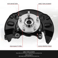 Front Left Driver Loaded Wheel Bearing Knuckle Assembly for Toyota Corolla (2003–2008)