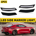 4X White LED Side Marker Light Turn Signal Lamp for Camaro (2016–2021)
