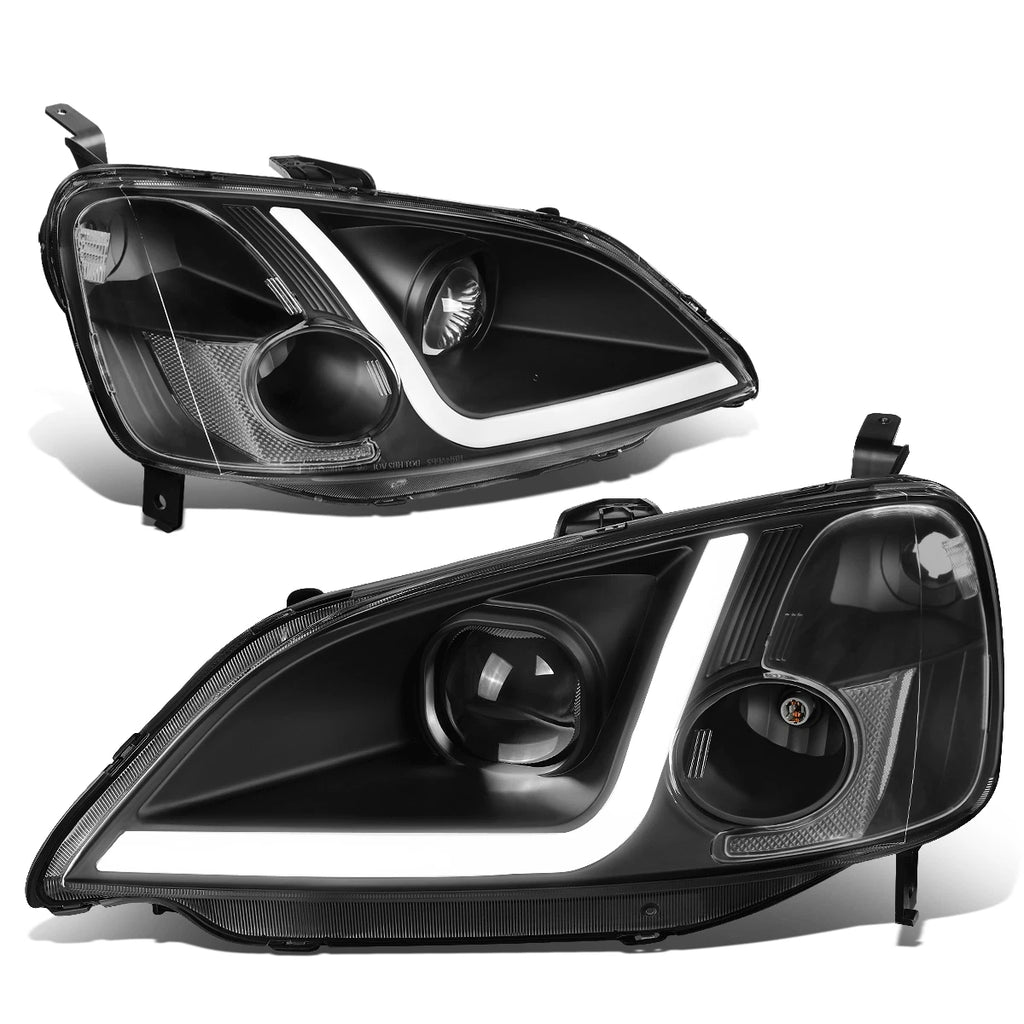 LED Projector Headlight Lamps for Honda Civic Coupe/Sedan (2001–2003)