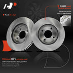 Set of 2 Front Disc Brake Rotors & Ceramic Pads for Nissan Sentra (2007–2012)