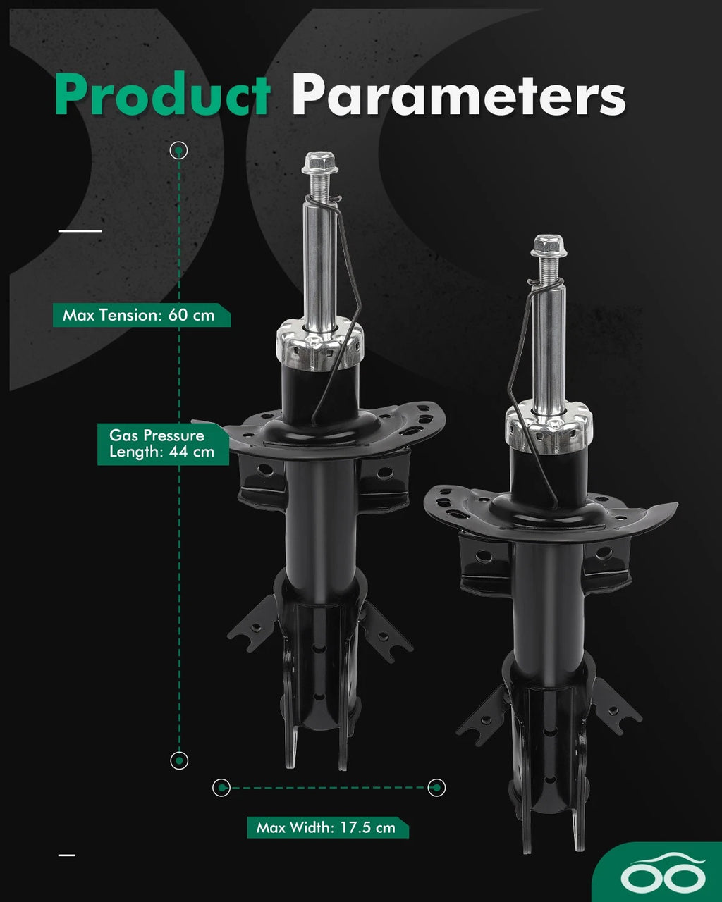 Set of 2 Front Shocks Struts for Ford Fusion (2013–2020)