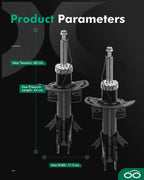 Set of 2 Front Shocks Struts for Ford Fusion (2013–2020)