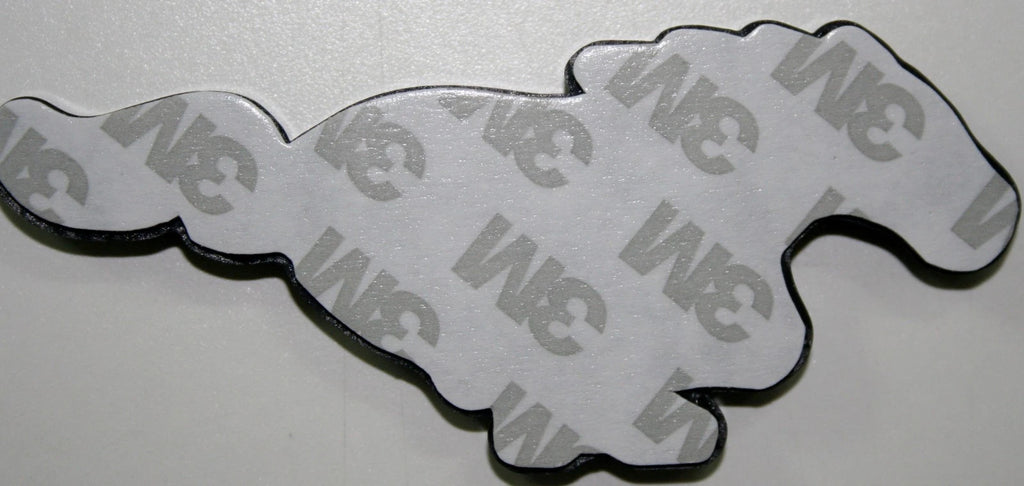 Chrome Emblem Tag Adhesive Sticker for Ford Mustang (3D, 5.0, Saleen)