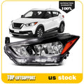 Driver Side Halogen Headlight for Nissan Kicks (2017–2020) Black Amber
