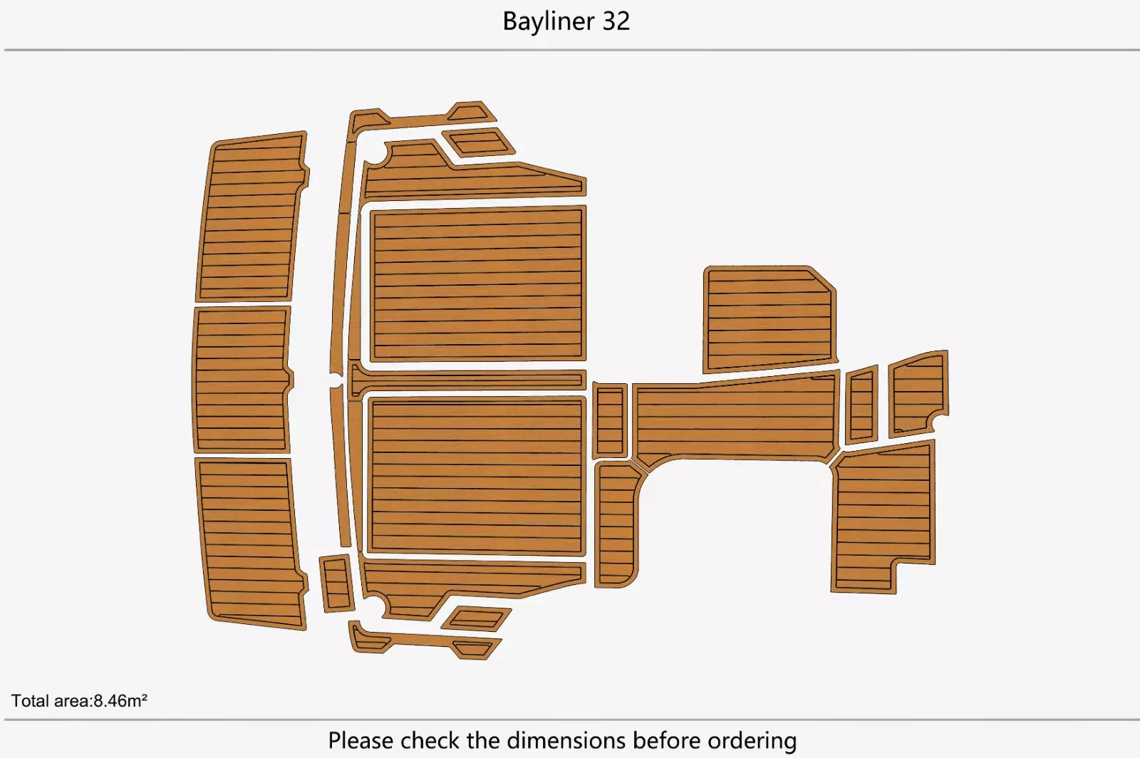 EVA Foam Teak Deck Floor Mat for Bayliner 32