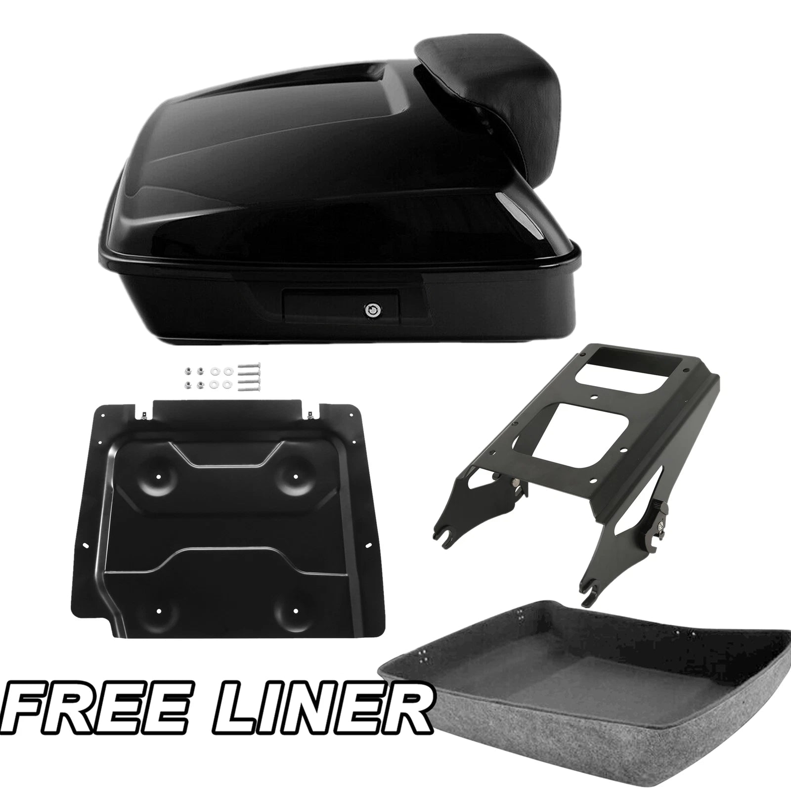 Chopped Trunk Backrest Mount Plate for Harley Electra Glide (2009–2013)