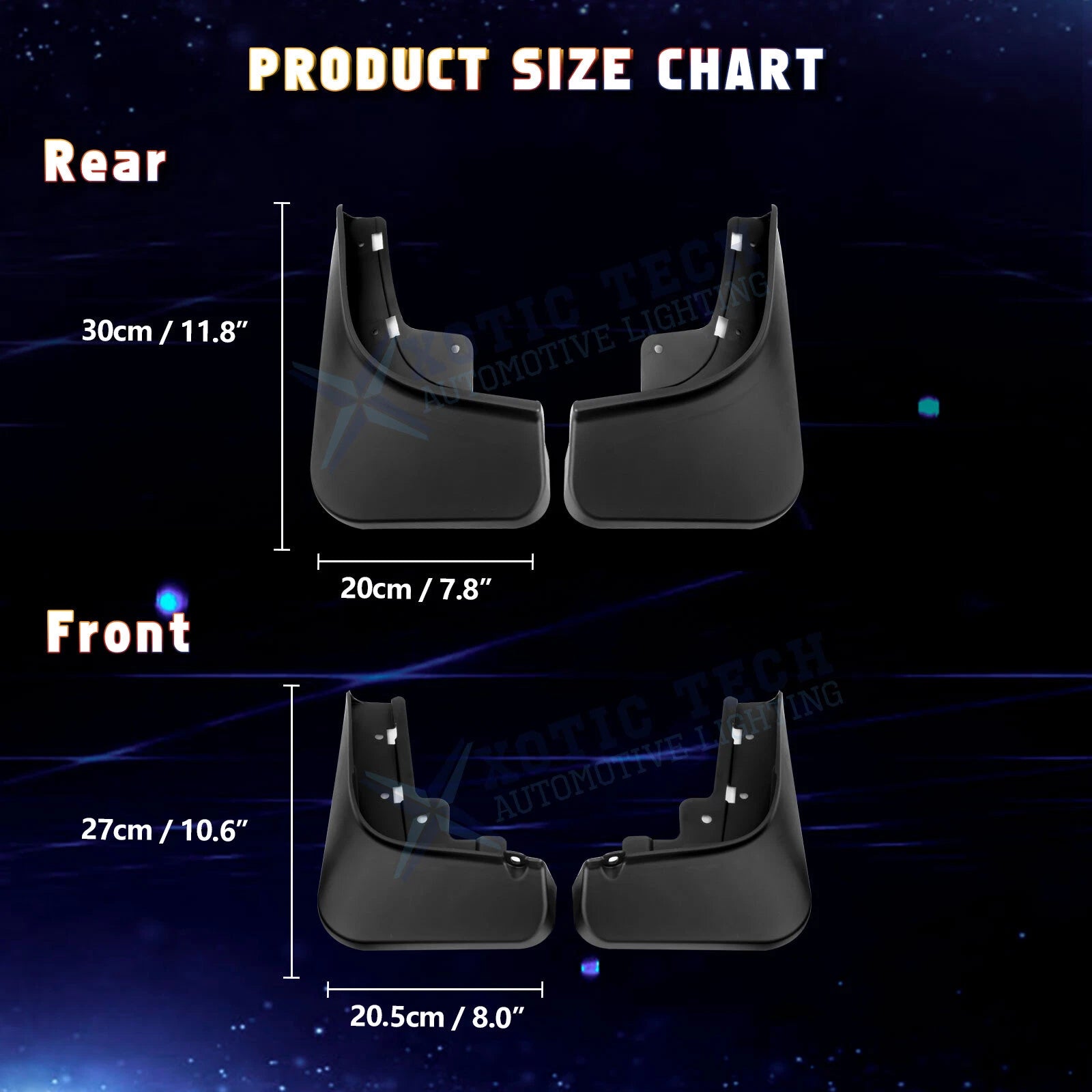 Mud Flaps and Splash Guards for Tesla Model S (2022-2026)