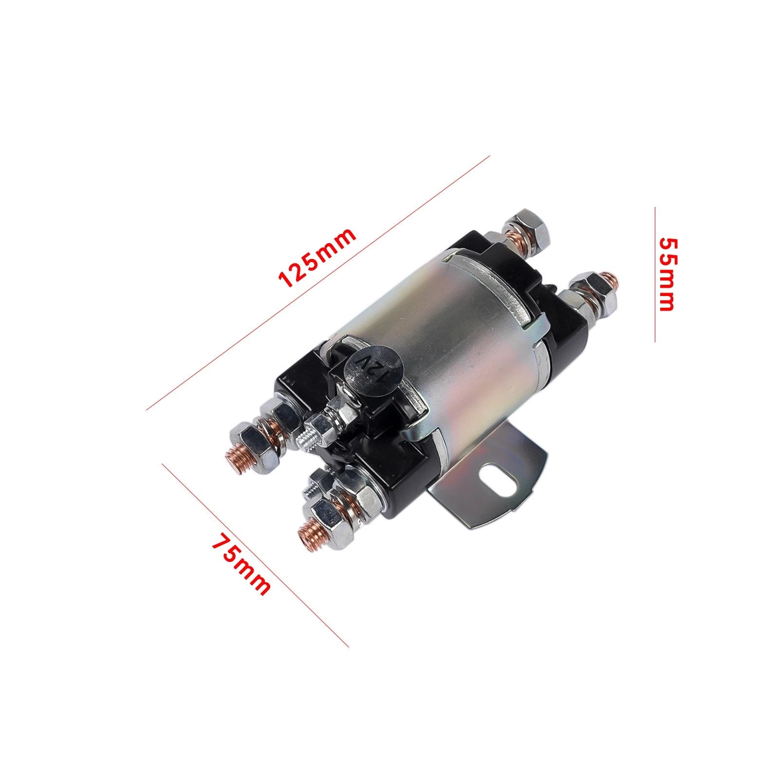 Set of 2 Solenoids for Yamaha G1 Gas Golf Cart (12V, 6 Terminal)